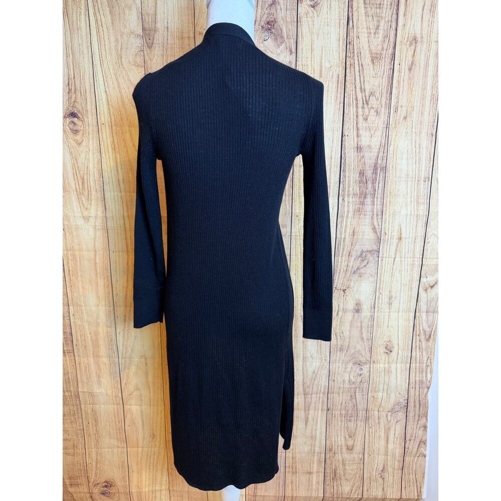 Banana Republic Ribbed Duster Long Cardigan Black Retail $119 Size XS Petite - Picture 7 of 8
